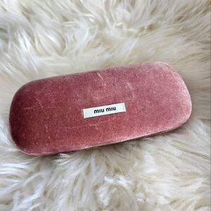 Miu Miu Pink Velvet Glasses Case